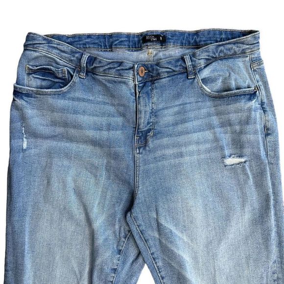 Stitch Star Plus Size 18 Distressed High Rise Skinny Jeans EUC Cotton Blend - Picture 4 of 13